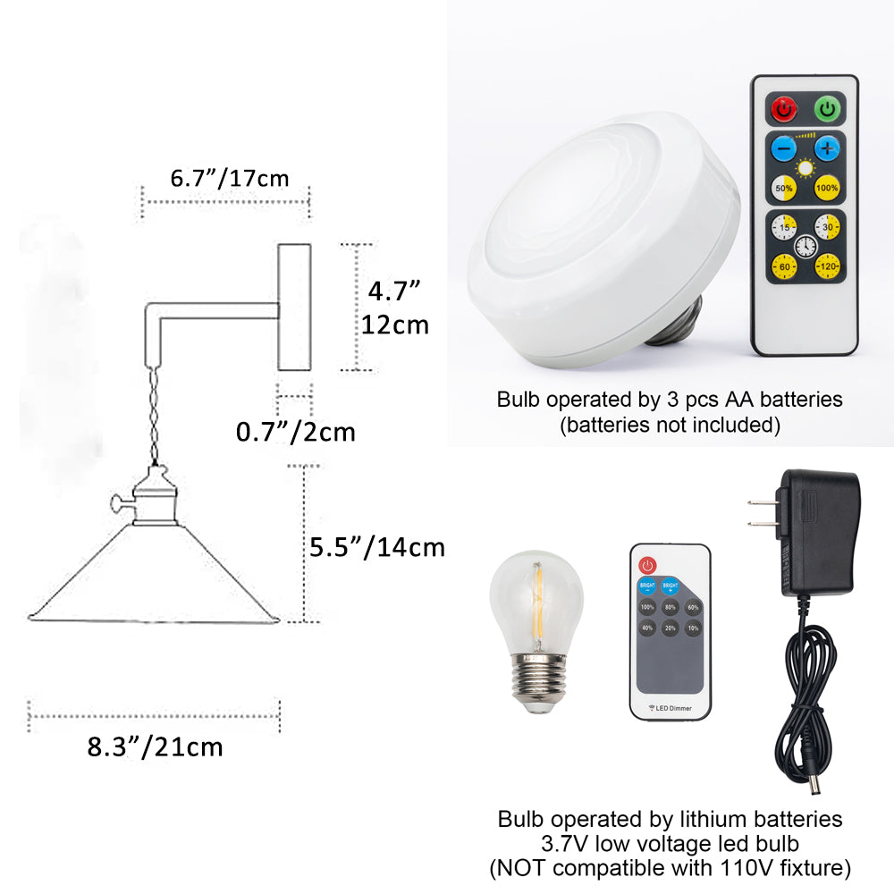 Nunu Lamp LED Rechargeable Battery Operated DIY Wireless Hook Up with Remote  Control Lighting Fixture Wall Sconces Modern Metal Shade, Nunu Lamp -  Online Shopping