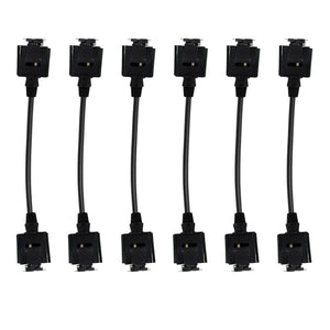 6-Pack 5.9 Inches Length Track Extension Cord Easy to Use No Wiring Required Customized Wire Length