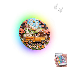 Load image into Gallery viewer, Wooden Painting Lamps Holiday Atmosphere Decoration Patterns customizable Remote control Wall Lamp