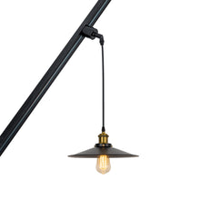 Load image into Gallery viewer, Sloped Position Track Light Fixture E26 Base 11.8&quot; Diameter Lampshade Hanging Lamp Inclined Roof