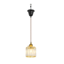 Load image into Gallery viewer, Ceiling Spotlight Remodel Modern Crystal Lampshade E26 Connection Gold Hanging Light Conversion Kit