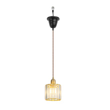 Load image into Gallery viewer, Ceiling Spotlight Remodel Modern Crystal Lampshade E26 Connection Gold Hanging Light Conversion Kit