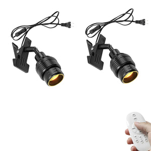 Clip Lamp Remote Dimmable Spotlight Plug In Wired Focus Lighting For Signboard Rental House