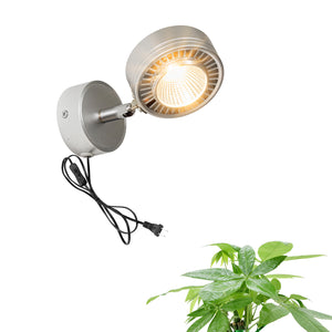 Silver Plant Lights Full Spectrum LED 10W Warm Light Corded Spot Lamp Imitation Sunlight For Plants