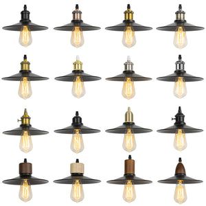 Track Light Multicolored E26 Base Black Shade Retro Metal Lamp 3.2 Ft Adjusted Height Freely