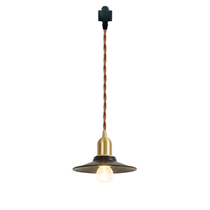 Track Mount Lighting Mini Black Shade Brass Base Pendant Kitchen Island Light