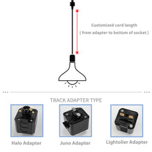 Load image into Gallery viewer, Track Mount Lighting White Metal Shade Brass Base Pendant Kitchen Island Light Modern Design