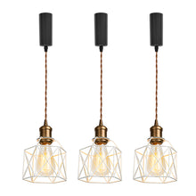 Load image into Gallery viewer, Vintage Design Copper E26 Base Track Pendant Light Adjusted Cord Metal Cage Shade Tracking Lamp