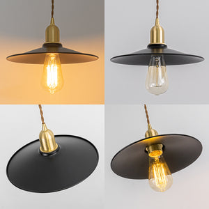 Ceiling Spotlight Remodel Black Flat Shade Metal E26 Connection Hanging Light Conversion Kit