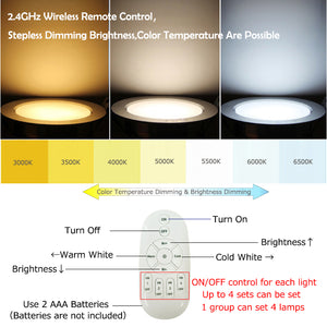 7W Dimmable Remote Spot Light Waterproof Garden Signboard Focusing Lighting 9.8 Feet Wired Light