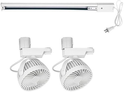 1 Track Rail, 2 Track Mini Fans Easy Installation White Plant Growing Kit For House Plants