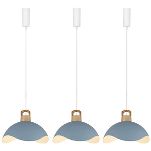 Track Pendant Light with Multi Color Iron Shade, Adjustable Length with 3 light for Home Lights