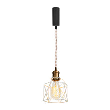 Load image into Gallery viewer, Vintage Design Copper E26 Base Track Pendant Light Adjusted Cord Metal Cage Shade Tracking Lamp