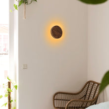 Load image into Gallery viewer, Handmade Rounded Wooden Convenient Hook Wall Sconce Go Wire-Free Battery Background Light