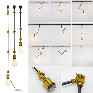 Adjustable Angle Direction Track Lamp E26 Gold Bronze Mini Base Vintage Design Lighting