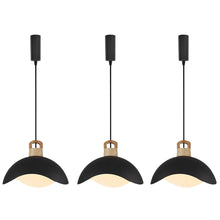 Load image into Gallery viewer, Track Pendant Light with Multi Color Iron Shade, Adjustable Length with 3 light for Home Lights