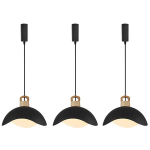 Track Pendant Light with Multi Color Iron Shade, Adjustable Length with 3 light for Home Lights