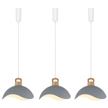 Load image into Gallery viewer, Track Pendant Light with Multi Color Iron Shade, Adjustable Length with 3 light for Home Lights