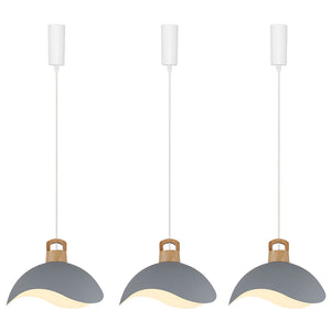 Track Pendant Light with Multi Color Iron Shade, Adjustable Length with 3 light for Home Lights