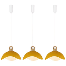 Load image into Gallery viewer, Track Pendant Light with Multi Color Iron Shade, Adjustable Length with 3 light for Home Lights