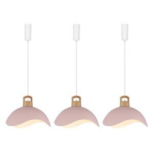 Track Pendant Light with Multi Color Iron Shade, Adjustable Length with 3 light for Home Lights