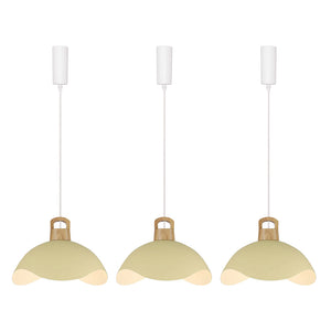 Track Pendant Light with Multi Color Iron Shade, Adjustable Length with 3 light for Home Lights