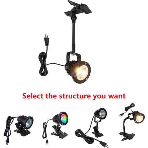 IP65 Waterproof Outdoor Clip-on Spotlights Multiple Functions Options Focus Lighting