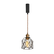 Load image into Gallery viewer, Vintage Design Copper E26 Base Track Pendant Light Adjusted Cord Metal Cage Shade Tracking Lamp