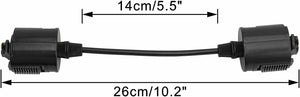 5.9 Inches Length Track Extension Cord Easy to Use No Wiring Required Customizable Wire Length