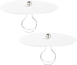 9.8 inch Round Diffuser Acrylic Shade with Clip Adapter Pendants Light Frosted White 2 Packs