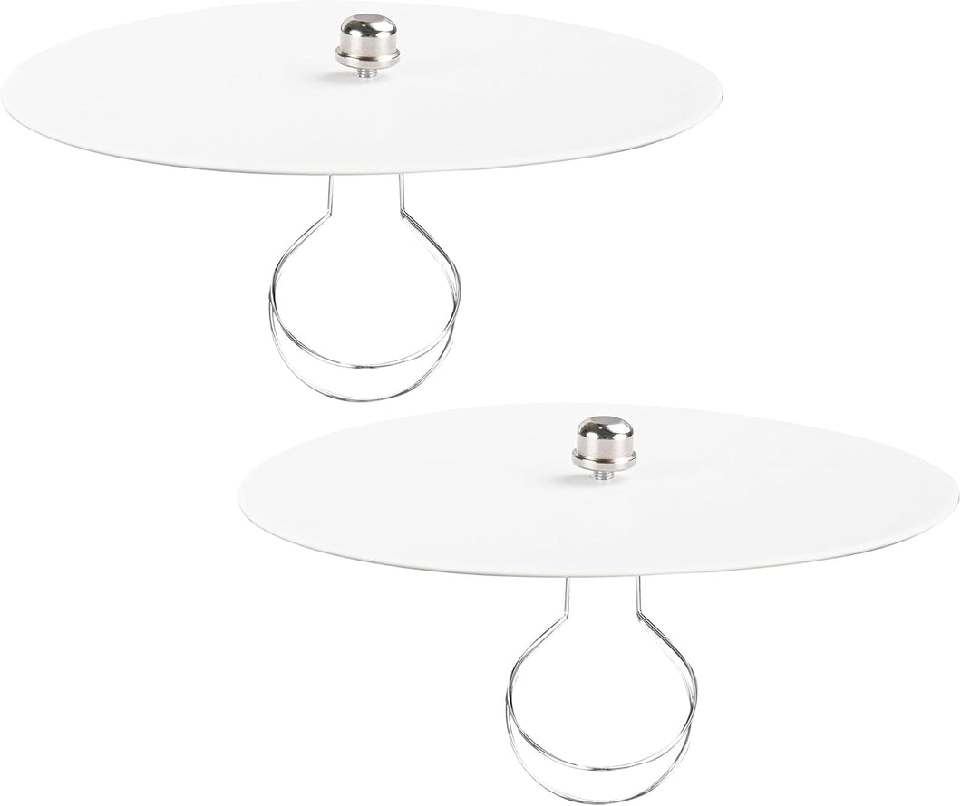 9.8 inch Round Diffuser Acrylic Shade with Clip Adapter Pendants Light Frosted White 2 Packs