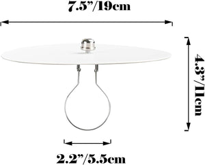 9.8 inch Round Diffuser Acrylic Shade with Clip Adapter Pendants Light Frosted White 2 Packs