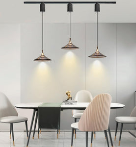 Adjustable 1-Light Track Pendant Light by Remote Control with Stepless Dimming Indoor Island Light