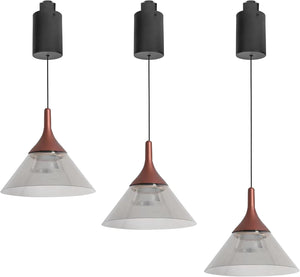 3-Colors Pendant Light with Adjustable Height Fixture Modern Shape for Kitchen Sloped Ceiling