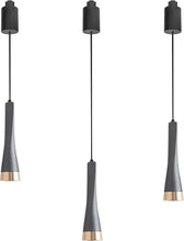 Load image into Gallery viewer, Track Pendant 3-Lights Retractable with Minimalist Modern Iron Shade Adjusted Length for Decorative