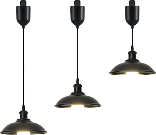 3-Light Track Lighting Pendants Adjustable Height Vintage Decorative Fixture for Kitchen Restaurant