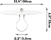 Load image into Gallery viewer, 9.8 inch Round Diffuser Acrylic Shade with Clip Adapter Pendants Light Frosted White 2 Packs