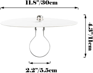 9.8 inch Round Diffuser Acrylic Shade with Clip Adapter Pendants Light Frosted White 2 Packs