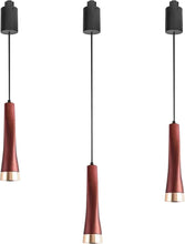 Load image into Gallery viewer, Track Pendant 3-Lights Retractable with Minimalist Modern Iron Shade Adjusted Length for Decorative