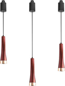 Track Pendant 3-Lights Retractable with Minimalist Modern Iron Shade Adjusted Length for Decorative