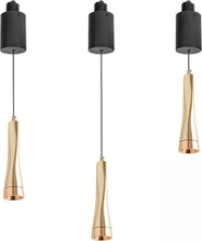 Load image into Gallery viewer, Track Pendant 3-Lights Retractable with Minimalist Modern Iron Shade Adjusted Length for Decorative