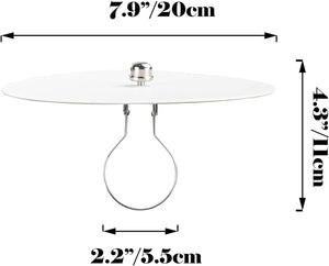 9.8 inch Round Diffuser Acrylic Shade with Clip Adapter Pendants Light Frosted White 2 Packs