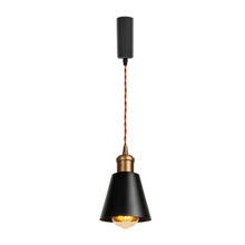 Load image into Gallery viewer, Vintage Design Copper E26 Base Track Pendant Light Adjusted Cord Black Metal Shade For Kitchen