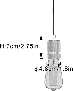 Retractable Lift Track Lighting Pendants with Industrial Aluminum Socket for Kitchen Dinning Table