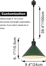 Load image into Gallery viewer, Black, Green Or White Modern Track Pendant Light Adjustable Or Fix Length For Kitchen Shop