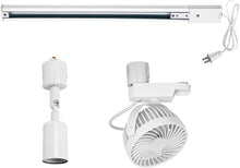 Load image into Gallery viewer, 1 Track Rail Track Light No Bulb Track Mini Fans White Plant Growing Kit For Plants Air Circulation