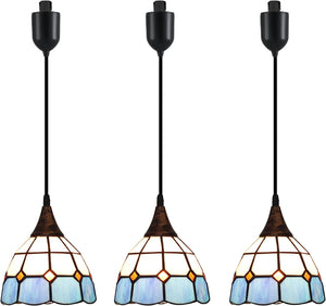 Track Lighting Fixture With Built-in Cable Wrapper and Glass Shade, Adjusted Length  Baroque Style