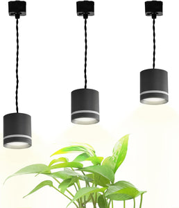 Track Pendant Light Full Spectrum Adjusted Height Linear for Dining 3 Lights Custom Plant Grow Light