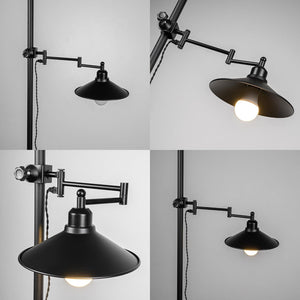 Mounted On Support Rod Indirect Lighting Plug in Cord Angle-Adjustable Stand Light for Reading