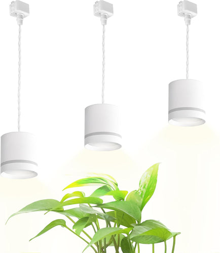 Track Pendant Light Full Spectrum Adjusted Height Linear for Dining 3 Lights Custom Plant Grow Light